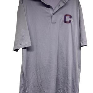 Peter Millar purple and white Clemson polo